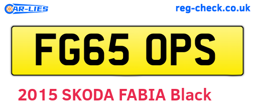 FG65OPS are the vehicle registration plates.