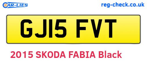 GJ15FVT are the vehicle registration plates.