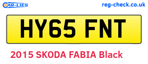HY65FNT are the vehicle registration plates.