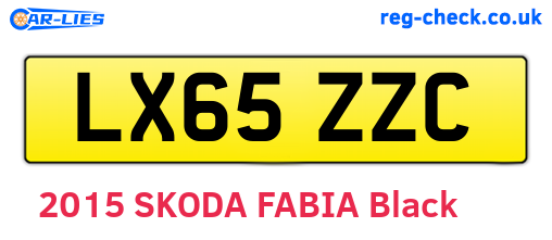 LX65ZZC are the vehicle registration plates.