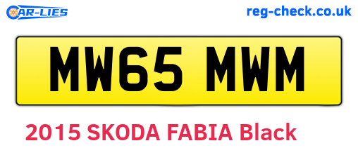 MW65MWM are the vehicle registration plates.