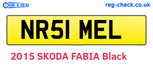 NR51MEL are the vehicle registration plates.
