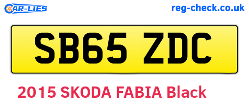 SB65ZDC are the vehicle registration plates.