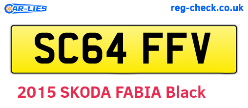 SC64FFV are the vehicle registration plates.
