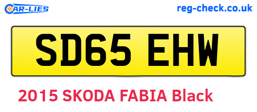 SD65EHW are the vehicle registration plates.