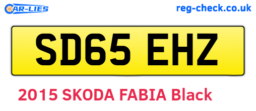 SD65EHZ are the vehicle registration plates.