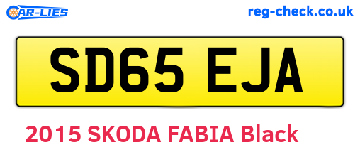 SD65EJA are the vehicle registration plates.