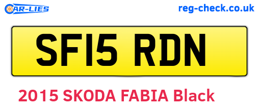SF15RDN are the vehicle registration plates.
