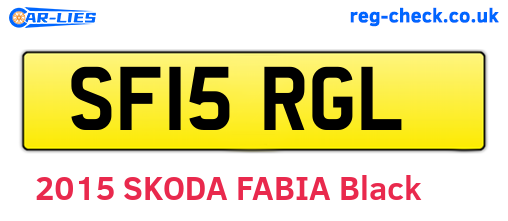SF15RGL are the vehicle registration plates.