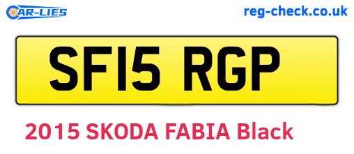 SF15RGP are the vehicle registration plates.