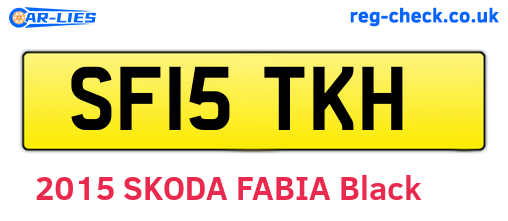 SF15TKH are the vehicle registration plates.