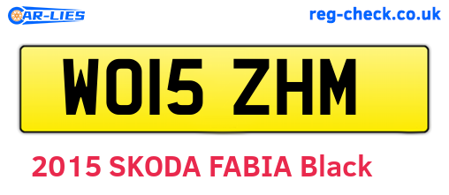 WO15ZHM are the vehicle registration plates.