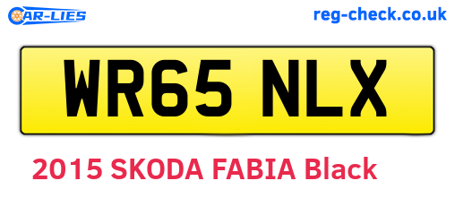 WR65NLX are the vehicle registration plates.