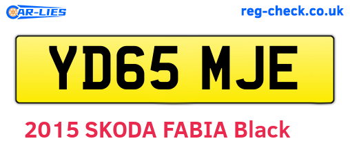 YD65MJE are the vehicle registration plates.