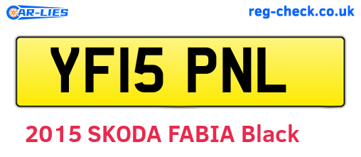 YF15PNL are the vehicle registration plates.