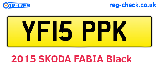 YF15PPK are the vehicle registration plates.