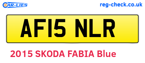 AF15NLR are the vehicle registration plates.