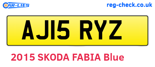 AJ15RYZ are the vehicle registration plates.