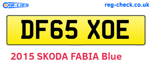 DF65XOE are the vehicle registration plates.