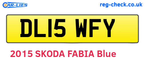 DL15WFY are the vehicle registration plates.