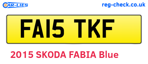 FA15TKF are the vehicle registration plates.