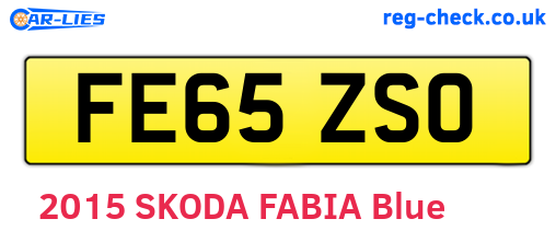 FE65ZSO are the vehicle registration plates.