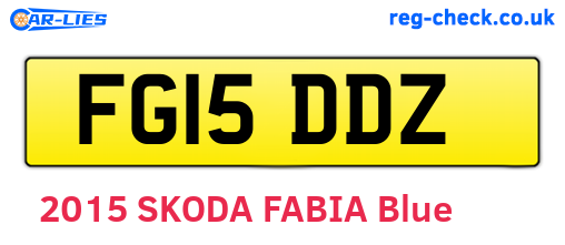 FG15DDZ are the vehicle registration plates.