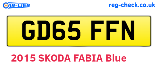 GD65FFN are the vehicle registration plates.