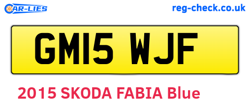 GM15WJF are the vehicle registration plates.