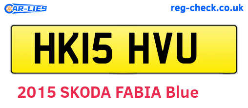 HK15HVU are the vehicle registration plates.