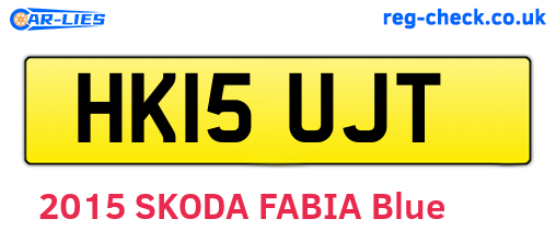 HK15UJT are the vehicle registration plates.