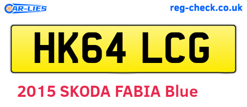 HK64LCG are the vehicle registration plates.