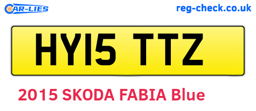 HY15TTZ are the vehicle registration plates.