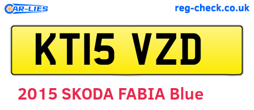 KT15VZD are the vehicle registration plates.