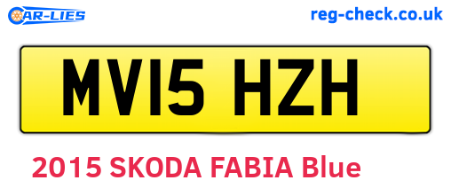 MV15HZH are the vehicle registration plates.