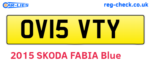 OV15VTY are the vehicle registration plates.