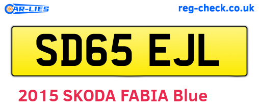 SD65EJL are the vehicle registration plates.