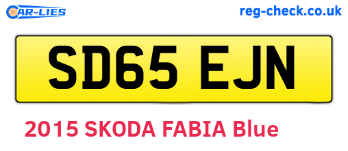 SD65EJN are the vehicle registration plates.