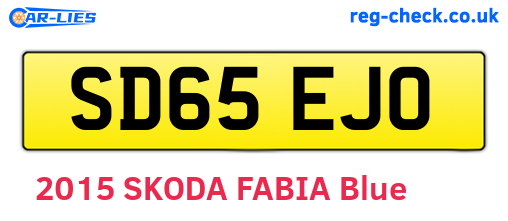 SD65EJO are the vehicle registration plates.