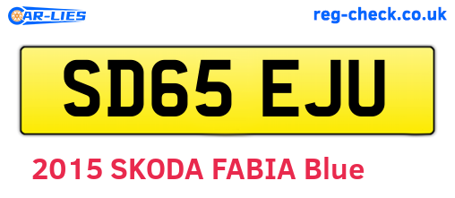 SD65EJU are the vehicle registration plates.