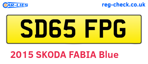 SD65FPG are the vehicle registration plates.