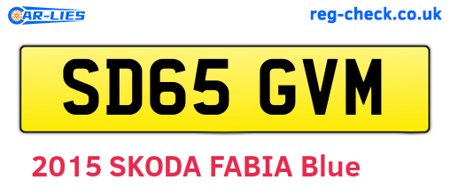 SD65GVM are the vehicle registration plates.