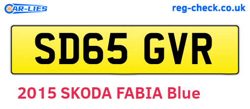 SD65GVR are the vehicle registration plates.