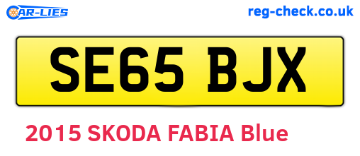 SE65BJX are the vehicle registration plates.