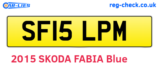 SF15LPM are the vehicle registration plates.