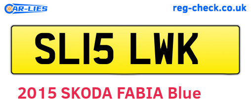 SL15LWK are the vehicle registration plates.