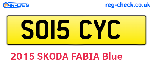 SO15CYC are the vehicle registration plates.