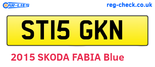 ST15GKN are the vehicle registration plates.