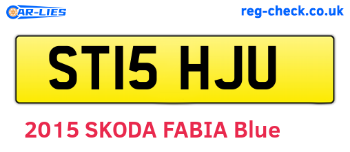 ST15HJU are the vehicle registration plates.