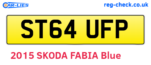 ST64UFP are the vehicle registration plates.